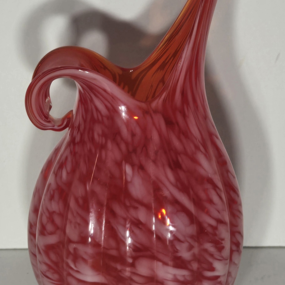 Lefton Red Glass Pitcher - Picture 4 of 13